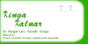 kinga kalmar business card