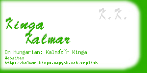 kinga kalmar business card